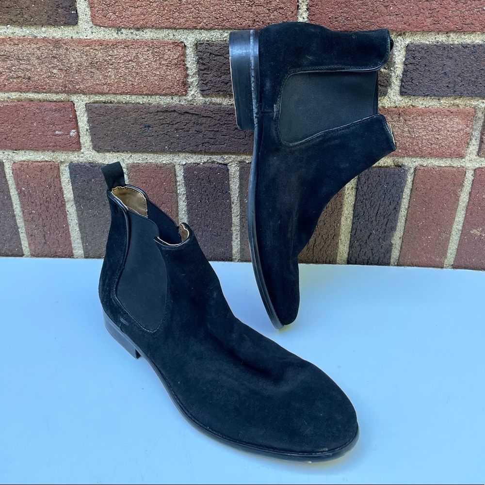 Walk London Men’s Suede Chelsea Black Boot Size‎ 11